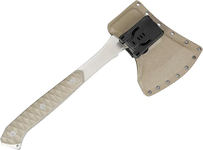 ROUTE83 Knives Hand Hammered Tactical Tomahawk Hatchet Axe with Kydex Sheath