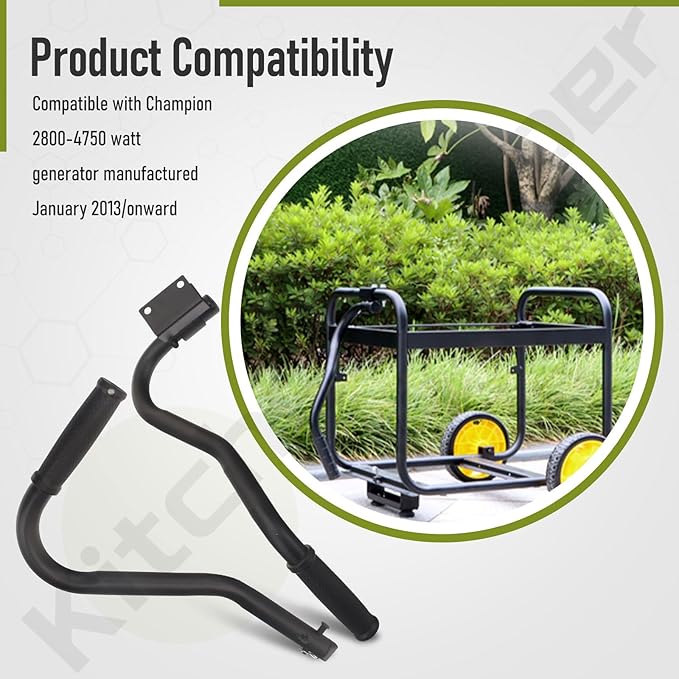 KitchenKipper 40065 Generator Wheel Kit for Champion 2800-4750-Watt Generators with Folding Handle and Never-Flat Tires