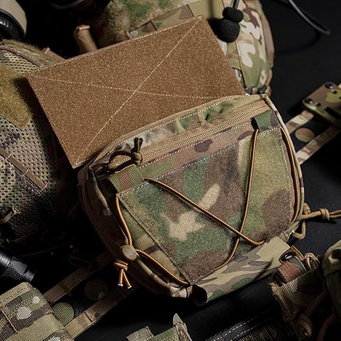Tactical Vest Sub Abdominal Pouch Dump Drop Pouch Hunting Vest Fanny Pack Quick Release Airsoft Vest Expansion Gear