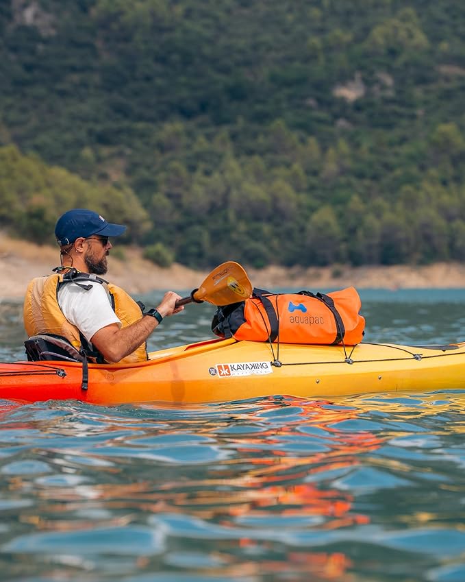 Aquapac Waterproof Duffel Bag 40 litres Orange IPX 6 Ideal for Watersports and Travel Keeps Kit and Equipment Dry