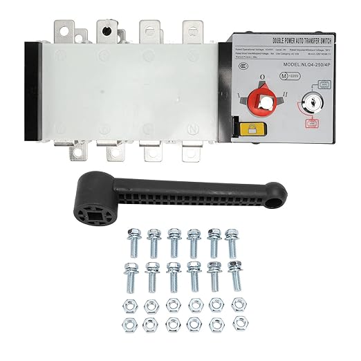 Dual Power Automatic Transfer Switch AC400V 2 in 1 Out Isolated Power Transfer Switch for Generator (200A)