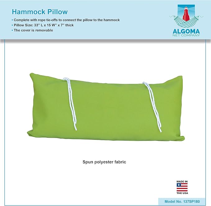 Algoma Net Deluxe Hammock Pillow Kiwi Rave