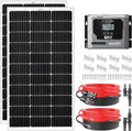 RICH SOLAR 200 Watt 12 Volt Monocrystalline Solar Starter 40A MPPT Charge Controller/Mounting Z Brackets/Tray Cable/Adaptor Kit(MPPT-40A)