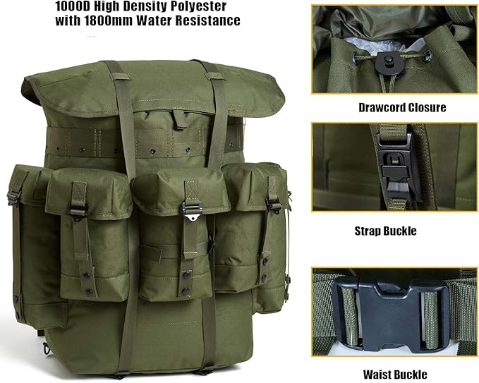 Akmax.cn MT Military Alice Pack Army Survival Combat ALICE Rucksack Backpack Olive Drab