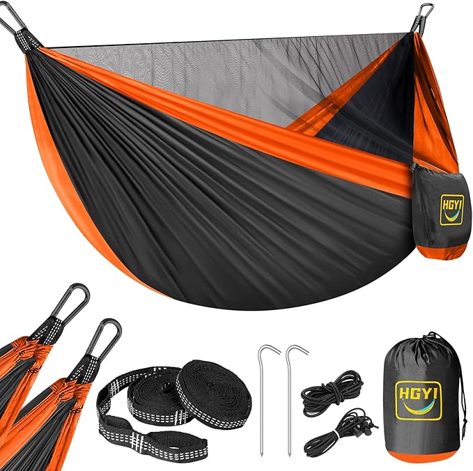 Camping Hammock Mosquito NetDouble &amp Single Portable Hammocks Hammocks with 2 Tree StrapsHammock Tent for Travel CampingCamping Accessories for Indoor Outdoor Hiking Backpacking Backyard Beach