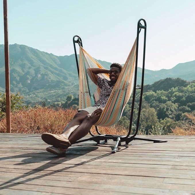 The Vista Hammock Stand by Yellow Leaf Hammocks - 330lb Max - Lightweight Portable Hammock Swing Chair Stand Easy Assembly Compatible with Yellow Leaf Hammock Chairs Only Color: Deep Charcoal