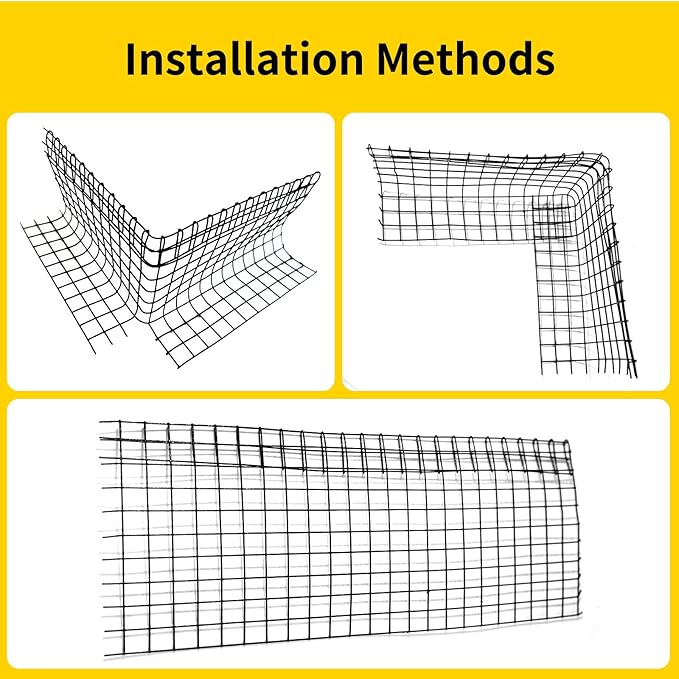 Solar Panel Bird Guard6in X 100ft Critter Guard for Solar Panels1/2inch mesh Black Coated Galvanized Rust-Resistant Netroof Protection net Kitwith 80 Fastener Clips and Cutting Scissor