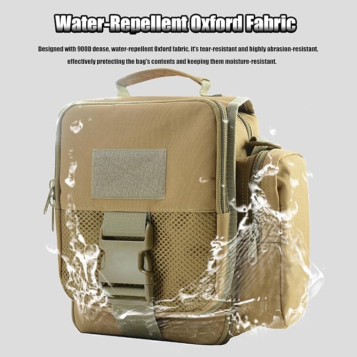 Small Canvas Messenger Bag Classic Vintage Shoulder Bag Water Proof Tactical Bag Crossbody Casual Pack for Unisex