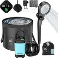 Portable Camping Shower 6000mAh Camping Shower with LED Display Camp Shower with 5 Gallons Collapsible Bucket portable shower with 3 Spray Modes for Hiking Travel Car Pet