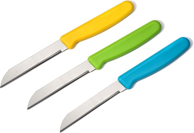 Alfi All-Purpose Knives Aerospace Precision Pointed Tip - Home And Kitchen Supplies - Serrated Steak Knives Set | Made in USA (Multicolor)