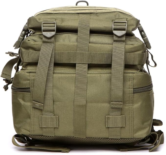45L Sturdy Nylon Waterproof Fishing Hunting Backpack Outdoor Military Rucksacks Tactical Sports Camping Hiking (Green)