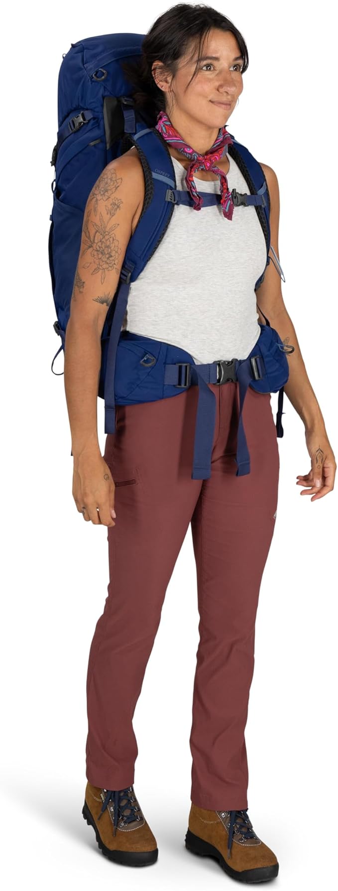 Osprey Kyte 48L Women's Backpacking Backpack - Hiking &amp Camping Bag with Waterproof Raincover Barley Brown Medium/Large