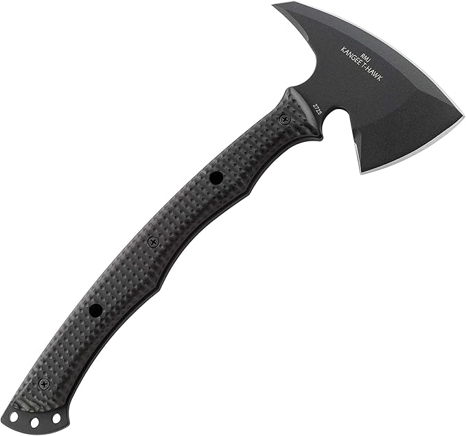 CRKT Kangee T-Hawk Outdoor Survival Black Tomahawk with Sheath: SK-5 Plain Edge Blade Glass-Reinforced Nylon Handle 2725