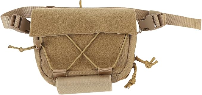 Oxford Cloth Drop Pouch Sub Abdominal Utility Carrying Kit Bag Adjustable Waist Strap - Durable Material Multi Layer Storage Ideal for Outdoor Activities and Chest Rig Use