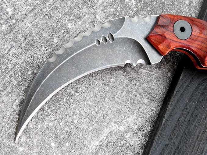 Ccanku C1691 Fixed Blade Knife D2 Steel G10 Handle 4 InchesOutdoor Survival Claw Teeth KnifeCamping EDC Tools Kydex Sheaths … …