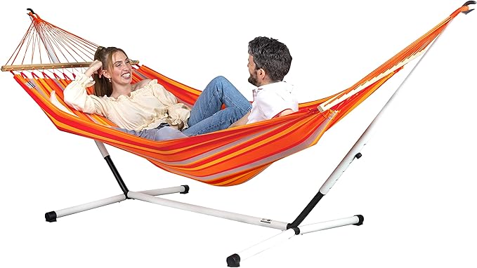 LA Siesta Nautico Cool Grey - Powder Coated Steel Hammock Stand for Double Hammocks