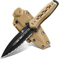 Purple Dragon Fixed Blade Knife with Kydex Sheath440C Steel Full Tang Outdoor Utility Knife with G10 Handle for Camping HikingBushcraft &amp Outdoor Use-Black-Brown