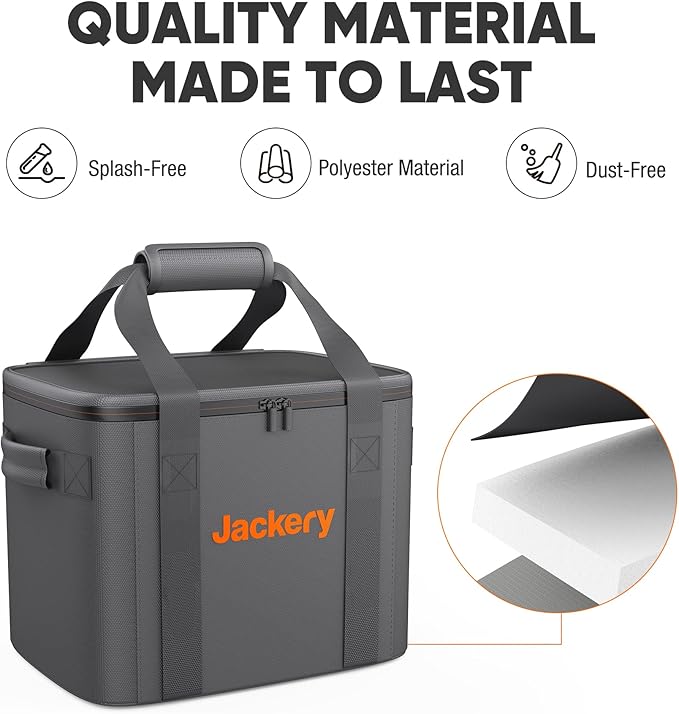 Jackery Carrying Case Bag (M Size) for Explorer 880/1000/1000 v2/1000 Plus/2000 v2 Portable Power Station - Black (Power Station Not Included)