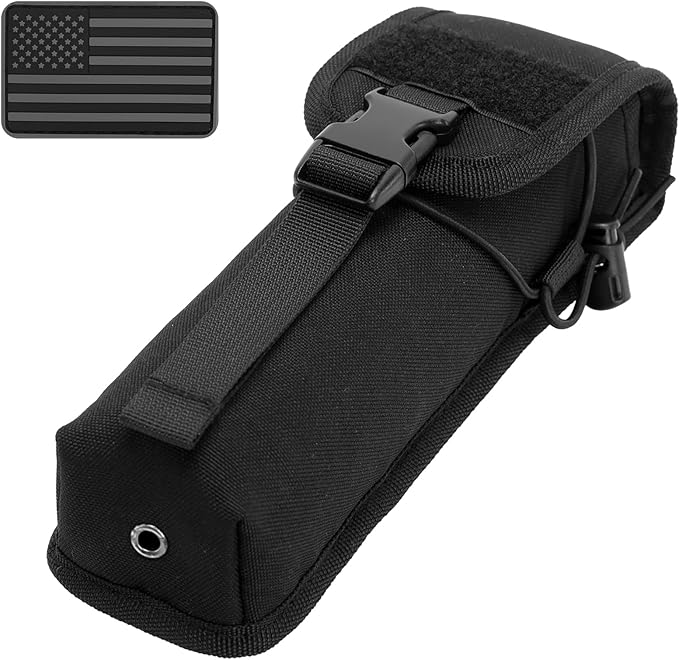 Molle Suppressor PouchStorable Suppressor/Flashlight/BatonContains Flag Patchfor Vest/Belt/Backpack/Molle Pouch/Plate Carrier and Other Tactical Gear