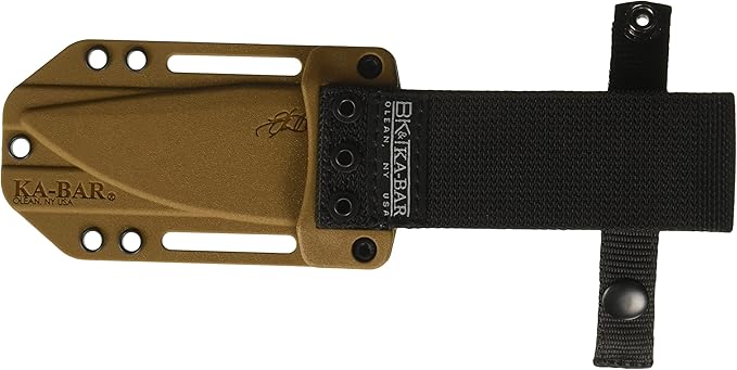 KA-BAR BK18 Becker Harpoon Fixed Blade Knife 4.562 Drop Point 1095 Cro-Van Flat Dark Earth Blade Ultramid Handle Flat Dark Earth