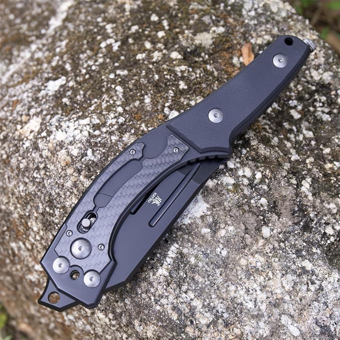 KATSU Camping Folding Hatchet Pocket Folding Japanese Tactical Axe with Axis Lock for Survival Outdoors Wood Cutting and Splitting Sakura Blade Nemoto Design