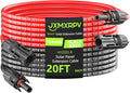 Solar Cable Extension 20Ft 10AWG Solar Wire with Tool-Free Solar Connectors Waterproof Solar Panel Extension Cable 6mm² PV Cable 10Gauge for Home Boat RV Solar Panels(20ft)