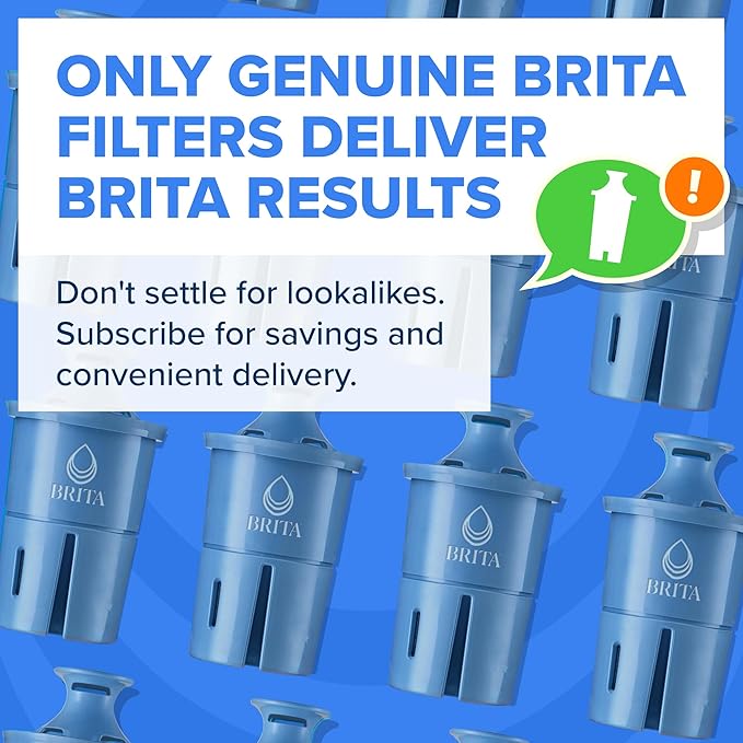 Brita Filter Replacements for Water Pitchers and Dispensers Elite NSF Certified to Remove 99% of Lead 2 Count Blue