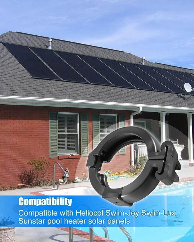 HC-113 Panel Clamp Assembly Fit for Heliocol Swim-Joy Swim-Lux Sunstar Swimming Pool Solar Panels 2 Pack