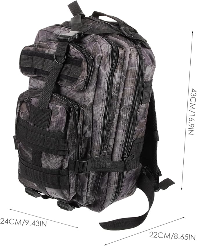 Large Capacity Tactical Outdoor Backpack for Camping Survival Gear and Training Sturdy 600D Fabric Multi-Purpose Storage for Tools and Equipment for Hikers and Adventurers