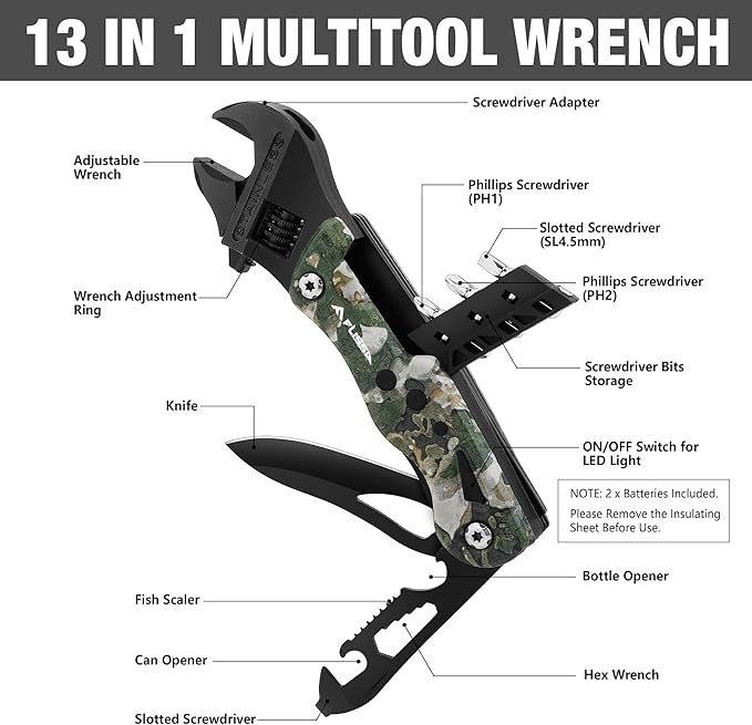 FLISSA 16-in-1 Pink Multi Tool Pliers and FLISSA 13-in-1 Multi Tool Wrench