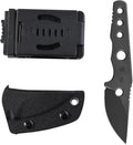 Petrified fish PFE13 Bison Fixed Blade Knife 2.4 14C28N Stonewashed Blade 2.52oz 14C28N Handle Fixed Blade Knife for Camping EDC Outdoor (Gray Stonewashed)