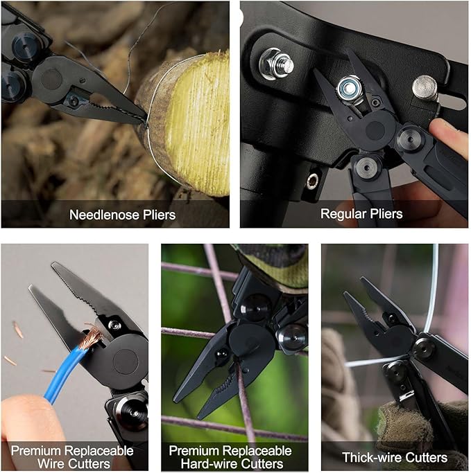 NEXTORCH MT10 16-in-1 Multi-Tool Stainless Steel Multitool Pliers with 50Cr15MoV Pocket Knife Huge Scissors EDC Multitool Utility Tool for Camping Outdoor Activities
