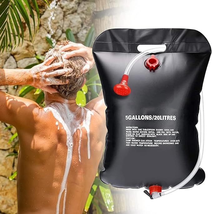 YUANZ Solar Camping Shower BagSolar Shower Outdoor Bag for Hiking &amp CampingTemperature Hot Water 45°C for Outdoors Travel Hiking