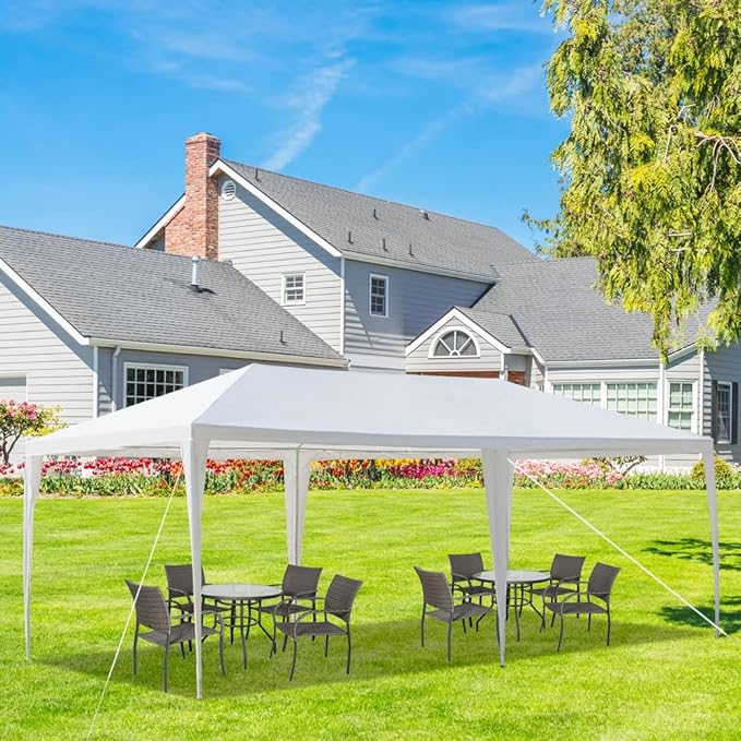 Outdoor Gazebo Canopy Wedding Party Tent Camping Shelter Commercial Instant Shelter Waterproof Tent with Removable Side Walls (10'x20' Without Sides)