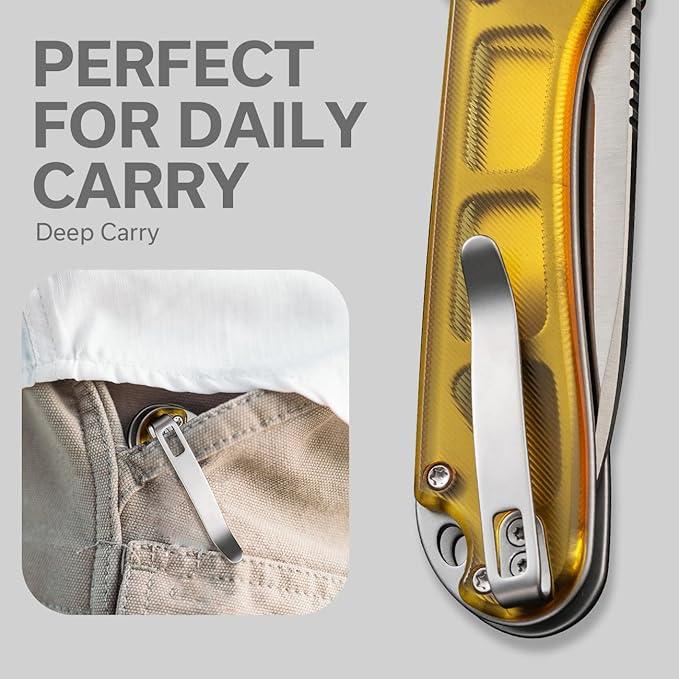 CIVIVI Elementum II Pocket Knife Utility Knife with 2.96 Nitro-V Blade Ultem Handle for Camping Fishing Hunting C18062P-7