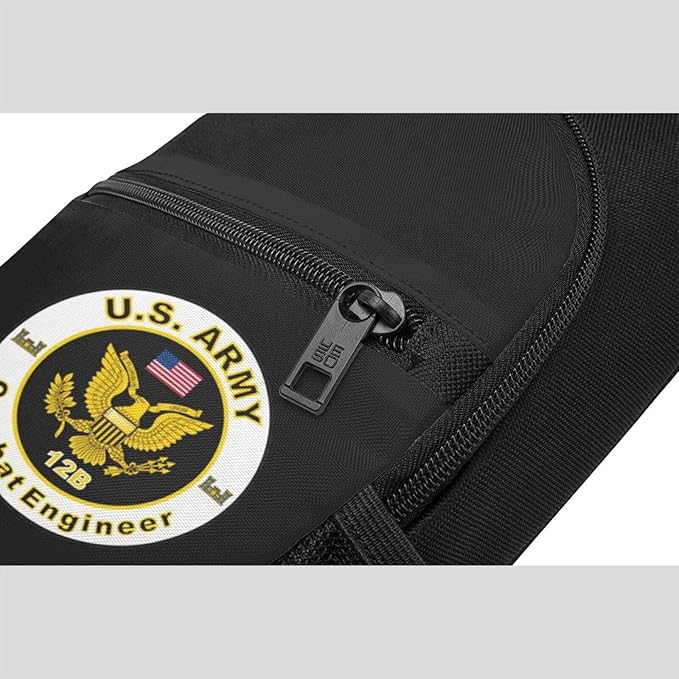 US Army MOS 12B Combat Engineer Chest Pack Leisure Shoulder Crossbody Chest Bag