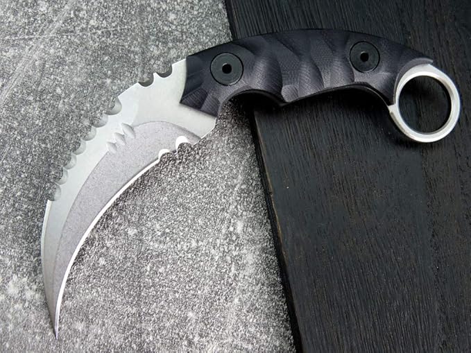 Ccanku C1691 Fixed Blade Knife D2 Steel G10 Handle 4 InchesOutdoor Survival Claw Teeth KnifeCamping EDC Tools