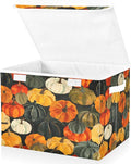 senya Thanksgiving Day Baskets Collapsible Storage Bins with Lids Fall Thanksgiving Pumpkins H Storage Boxes Clothes Baskets for Organizing