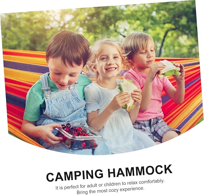 BESPORTBLE 150kg Rollover Camping Hammock Tightly Braided Ties Compact for Travel