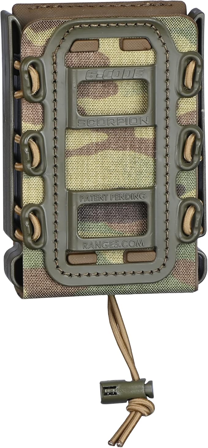 G-CODE Rifle Soft Shell Scorpion Mag Carrier (Multicam) with R1 Clips- 100% Made in USA