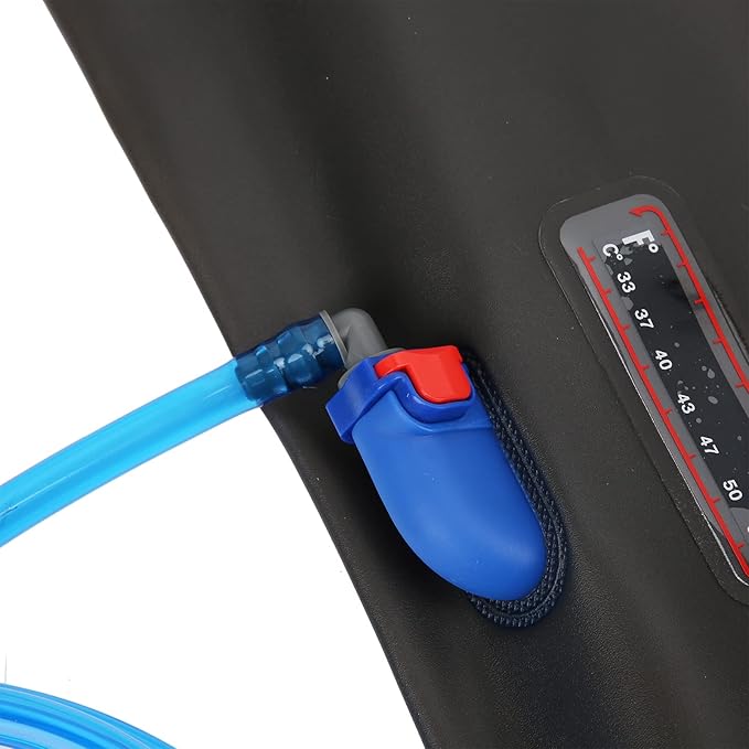 15L Portable Foldable Outdoor Shower Bag with Nozzle for Camping Hiking Beach and Swimming Activities