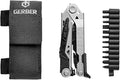 Gerber Gear Center-Drive Multitool - Includes 3.25” Outboard Knife Pliers Pry Bar Bottle Opener &amp Awl - Comes with Bit Set &amp Sheath - Silver &amp Black