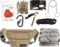 Ultimate Survival Kit – 6 Bags Magnesium Fire Starter 5/16 Ferro Rod Wire Saw Folding Tool Emergency Blanket 20 Wax Ropes &amp Multi-Tool – Compact Outdoor Bag for Camping &amp Bushcraft