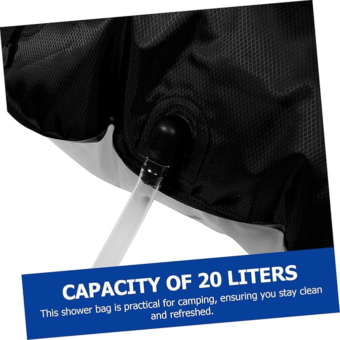 LIOOBO Portable Solar Shower Bag 20l Camping Shower Removable Hose On/Off for Outdoor Activities Beach Hiking