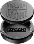 ZPACK Zyn Metal Can | Metal Pouch Can | Premium Aircraft-Grade Aluminum Container with Magnetic Closure | Slim EDC Pocket Tin | Carved Engraved Design | Gift for Him (Black)