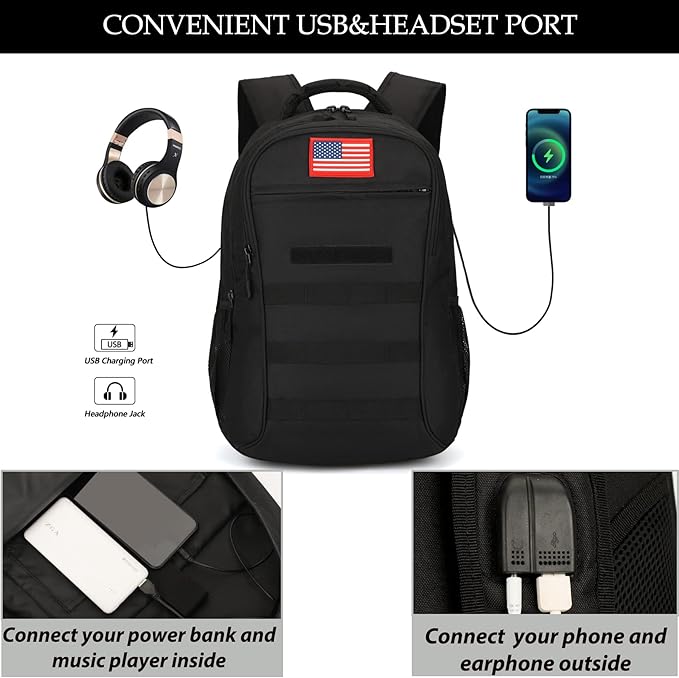 Camo BackpackBoys Backpack for Scool Military40L Army Bookbag Waterproof for Middle Elementary