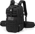Camo hunting backpacksmall tactical backpack military backpack for men camping backpack 3-day bag(Black)