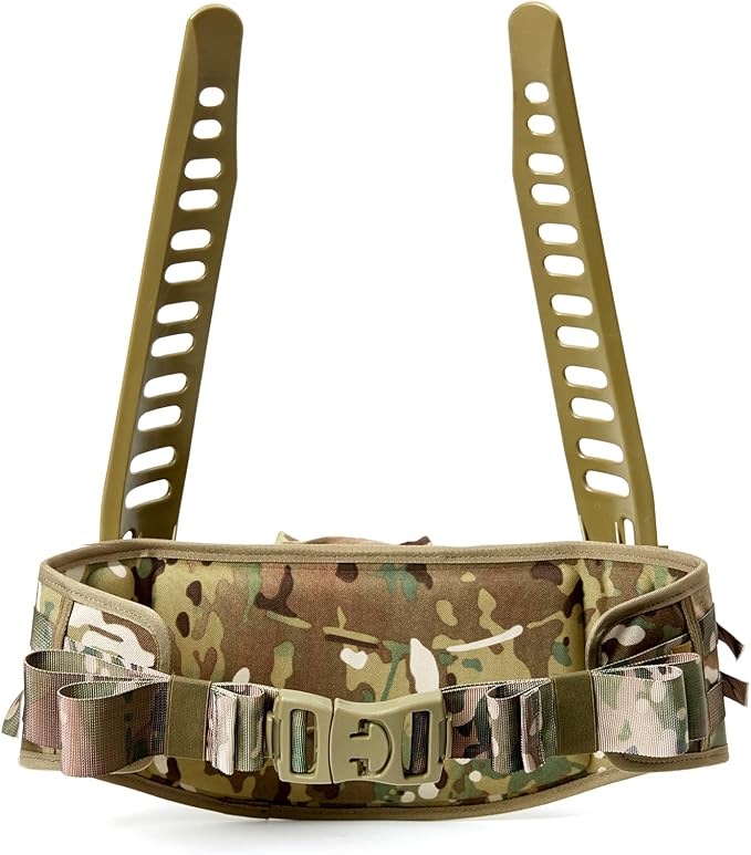 MT Military MOLLE II Medium Rucksack Frame with Waist Belt – Durable Tan ABS Frame for Army Medium Ruck Enhanced Load-Bearing Comfort