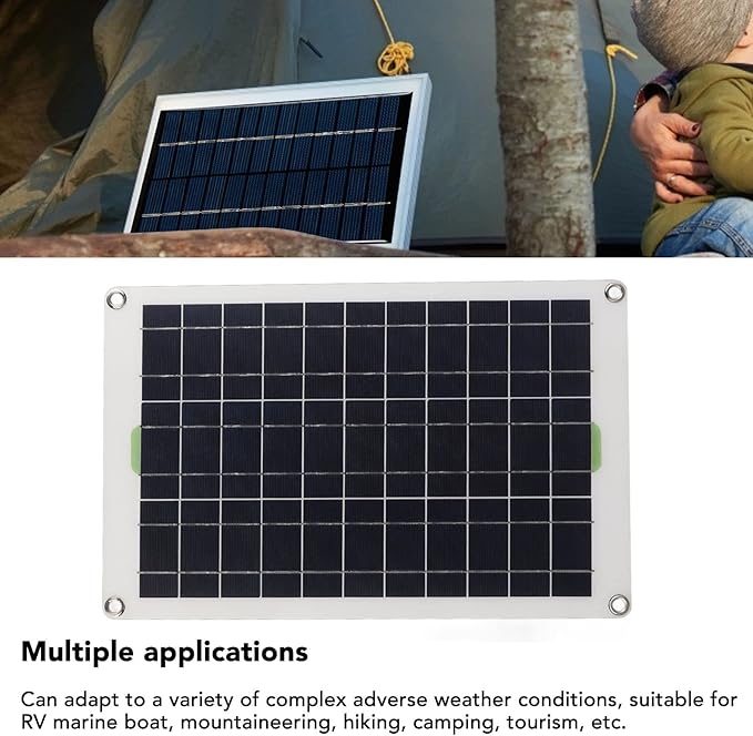 30A MPPT Solar Controller and Solar Panel Kit 12V 24V 50W Solar Panel Charger Battery Charger for RV Trailer Boat Marine Camping Emergency