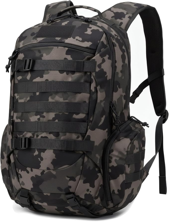 35L Tactical Backpack for Men MOLLE Military Bug Out Bag Waterproof Rucksack for Hiking with Hydration Port Balck CP
